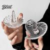Small Ring Plate Jewelry Dish Glass Water Holder for Bathroom Ripple Elegant Clear Crystal Holder Decorative Trinket Tray Bedside