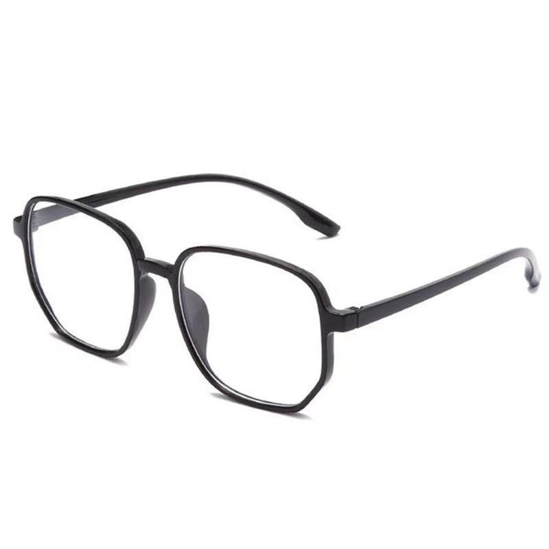 Large Frame Polygonal Anti-Blue Glasses Trendy Student Flat Glasses Finished Myopia