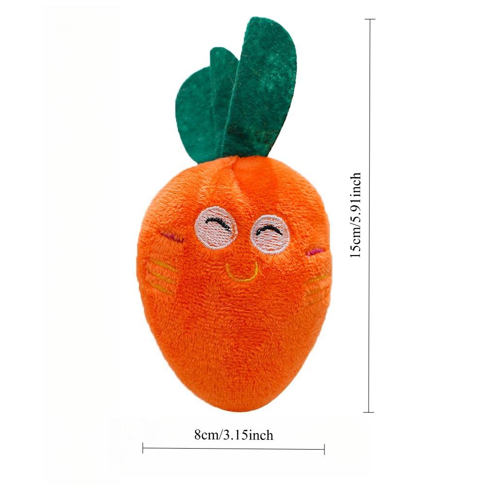 

Pet Plush Sound Bite-resistant Toy Bones Chicken Legs Fruit Carrot Dog Cat Unzipping Supplies