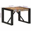 VidaXL Table basse multicolore 50x50x35 cm bois de récupération massif, table latérale, table de salon, table d'accent, bout 4016680