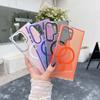 Metal Lens MagSafe Phone Case For Samsung Galaxy S25 S24 Ultra S23 Plus  S22 S21 A53 A54 A55 Wireless Charging Discolour Cover