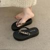 Thick-soled Flip-flops Women's Leopard Print Summer Wear Non-slip New Casual Versatile Seaside Beach Sandals Women