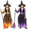 Halloween Children's Witch Costume with Hat – Cute Cosplay Outfit for Drama Performances Makeup Balls & Halloween Party Events