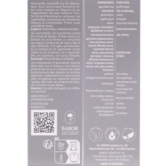 Sérum visage - BABOR - Doctor Babor Resurface Pore Refining Serum 30ml - Niacinamide - Contrôle sébum - Réduit pores