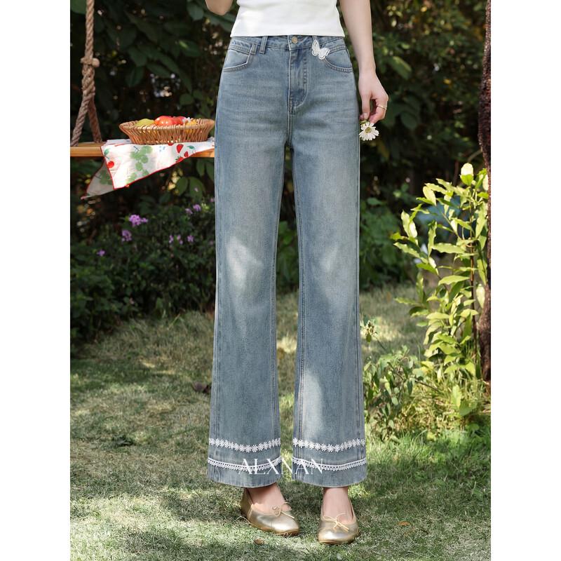 Women s Versatile Straight-Leg Blue Jeans S