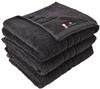 Towel Lab Imabari Certified Face Made In Premium Cotton One's Towels, 3-Piece Set, Japan, Hotel-Grade, Soft-Twisted, 100% (Off-Black)