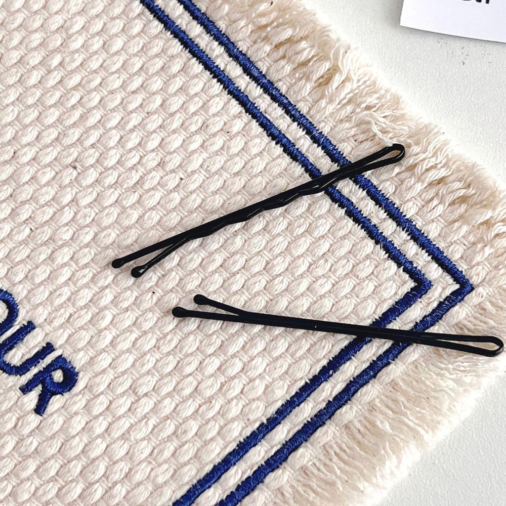 100 Stück Schwarze Einwort-Klammer Modische Multifunktionale Metall-Einwort-Pony-Haarnadel für Damen und Herren