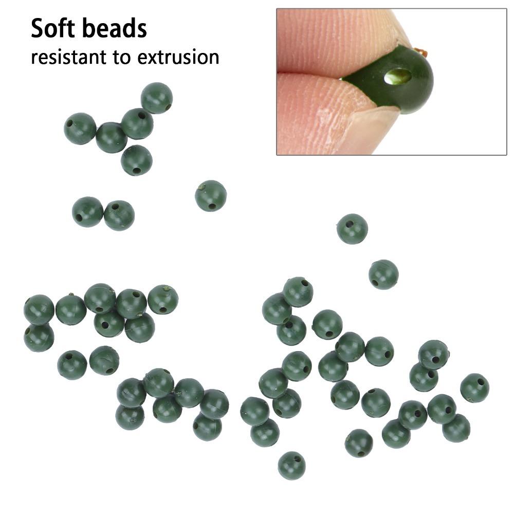 100PCS Silicone Fishing Rig Beads 8mm Diameter Fishing Shock Beads  For Carp Fishing