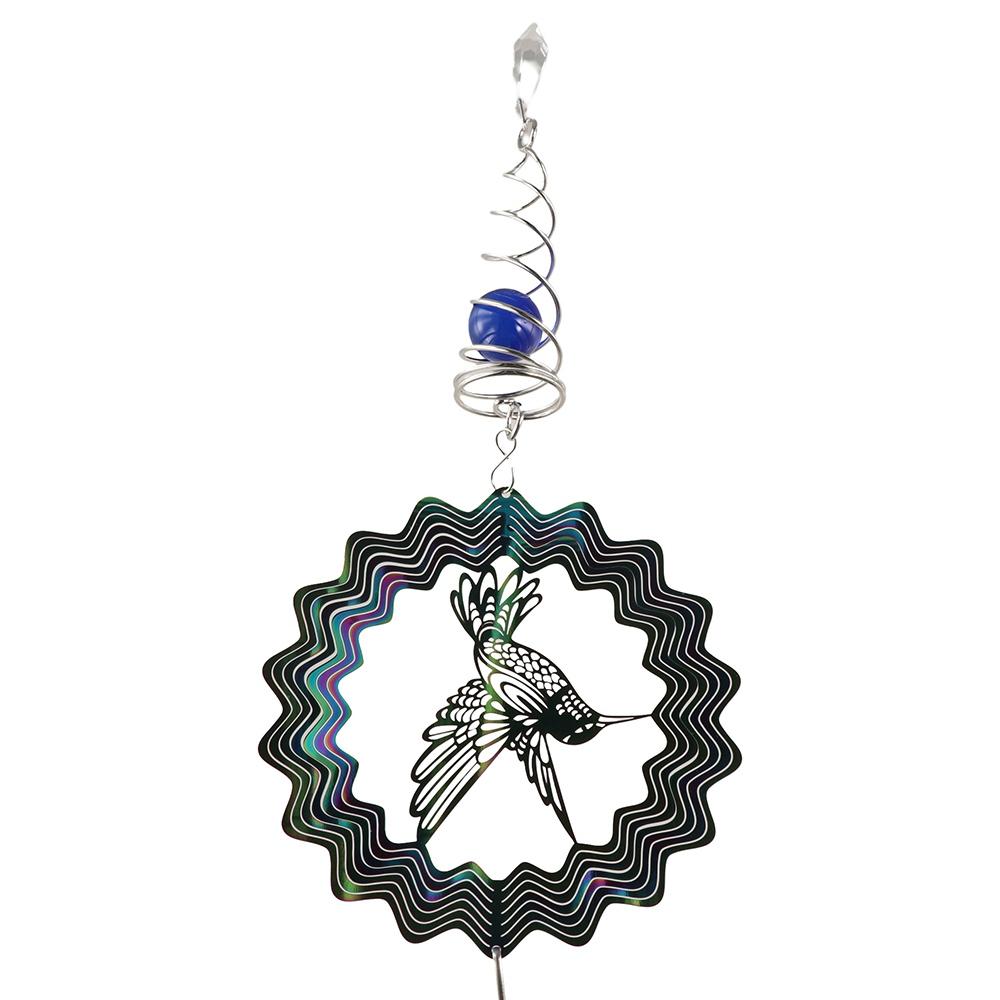 3D Sun Catcher Stainless Steel Metal Stained Glass Pendant  Garden Decoration