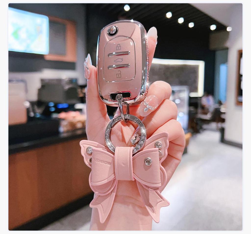 Wuling Bingo & Baojun EV Key Cover: Full Wrap with Snap Button