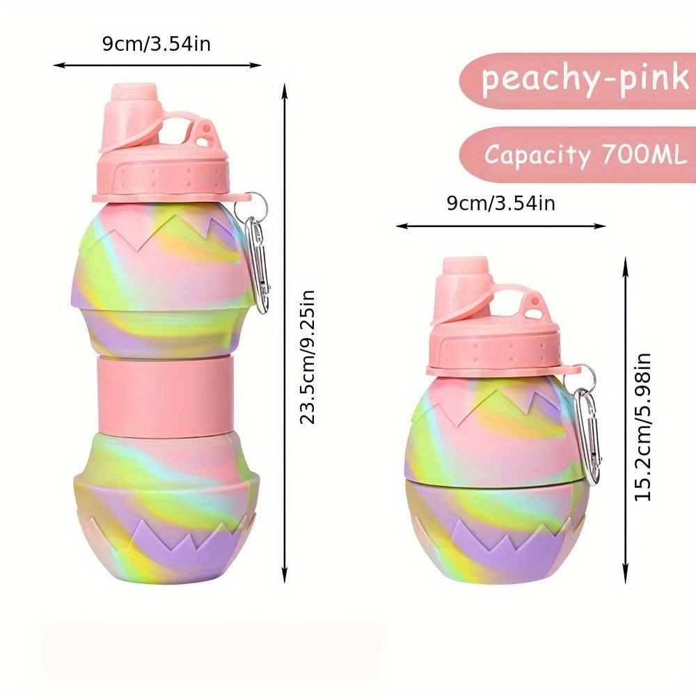 

700 мл Силиконовый складной камуфляжный чайник, уличный выдвижной пасхальный чайник в форме яичной скорлупы, складная бутылка для воды, спортивный чайник розовый