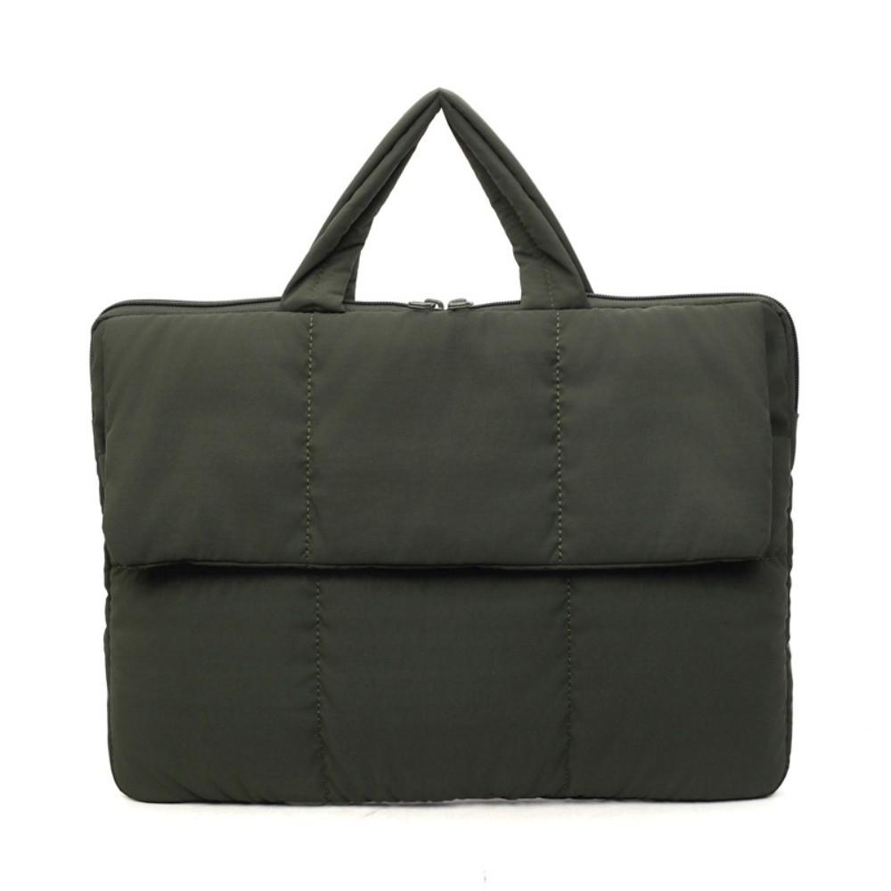 

Simple 16 Inch Laptop Handbag Shockproof Puffy Pillow Laptop Sleeve Lightweight Quilted Puffer Notebook Storage Bag Men Women