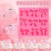 Bow Fondant Mold Bowknot Silicone Mold Bow Coquette Chocolate Candy Mould For Kitchen Baking Crafts Birthday Baby Shower Party Decor Supplies