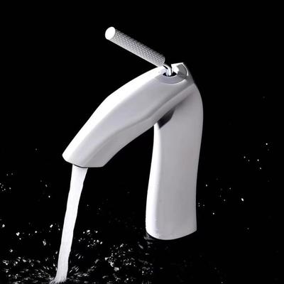 New Bathroom Basin Faucet Sink Mixer Single Lever Cold And Hot Brass Water Mixer Sink Tap White Horse Design Black Tap