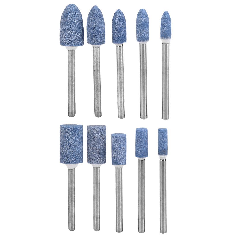 100Pcs Polishing Stone Head Grinding Wheel Burr Bit for Grinder Pink Shank Diameter 3mm