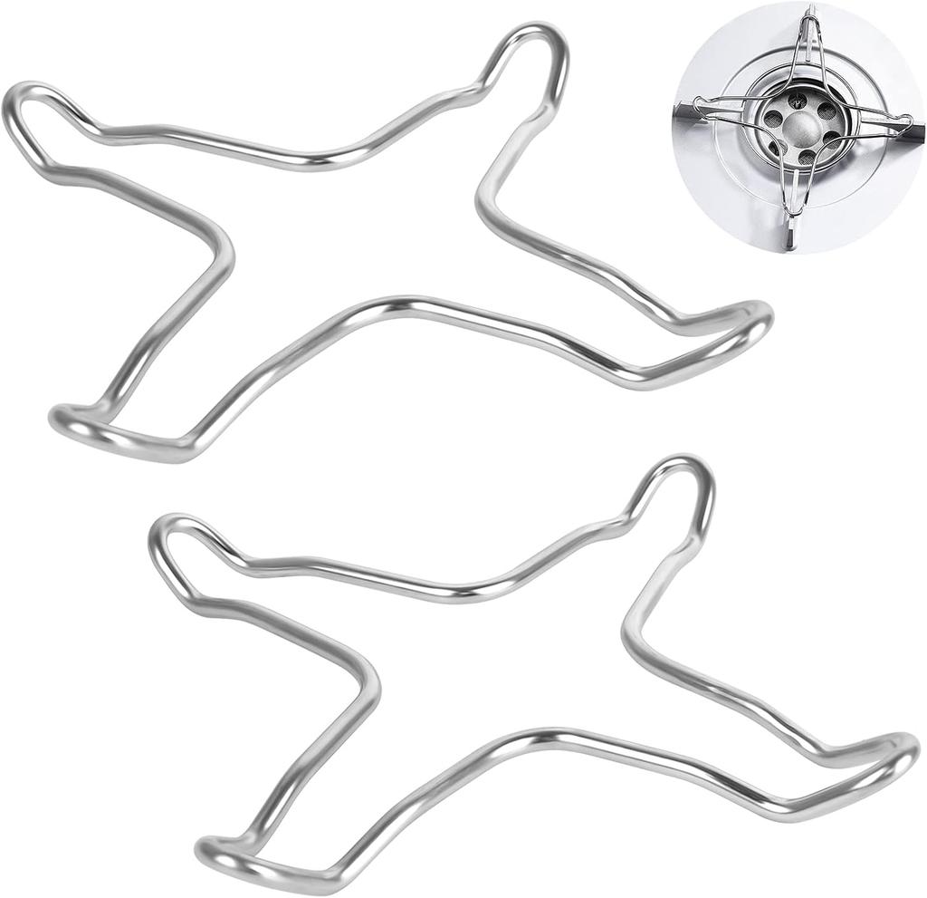 2/4pcs Gas Cooker Support Rack Stainless Steel Holder Camping Iron Stove Ring Heat Diffuser Small Pot Stand For Kitchen Cooking