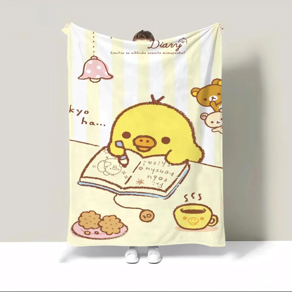 Rilakkumovy Nadýchané Měkké Deka Dekorace Pohovky Kolenní Deka Postel Designová Přehozová Deka na Pohovku Luxusní Pletená Károvaná Deka na Zdřímnutí Vlastní