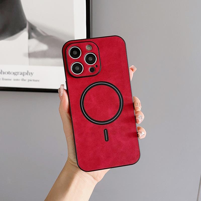 Suitable for Apple 14promax Phone Case, Magnetic Attraction, Iphone13 Skin Feel Full Cover, 12 Anti-drop, 11 Business Xr, Simple and Elegant