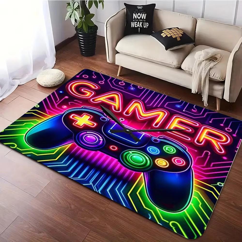 Boys Room Large Gaming Rug 3D Game Carpet Controller Design Children's Crawling Play Anti-Slip Floor Mat Home Bedroom Decor Rugs