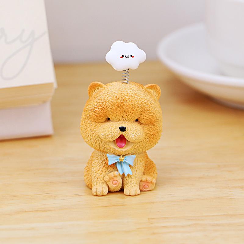

Adorable Pomeranian Dog Figurine: Office Desk & Car Interior Decoration As shown in picture