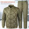 Zero Three Thermal Elastic Cotton Outfit: Warm Jacket & Pants for Outdoor Winter and Cold Storage Activities