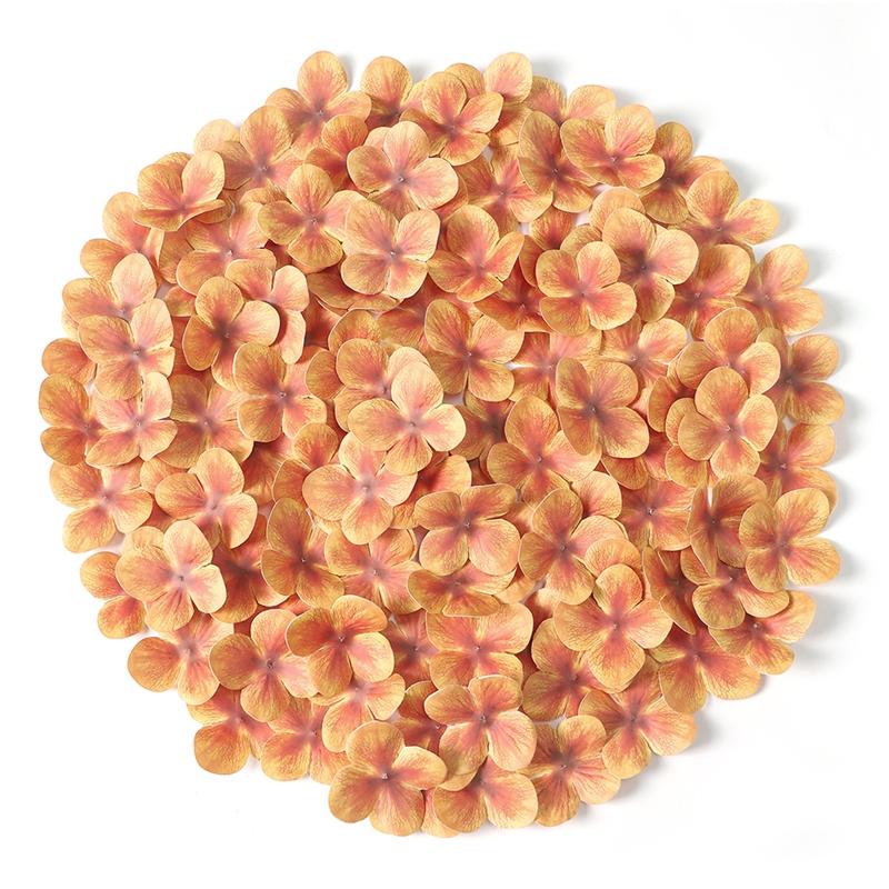 50/100/200Pcs 4.5cm Silk Artificial Hydrangea Flowers Petal Fake Flower for Home Room Decor Wedding Decoration Party Supplies