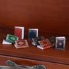 Pretend Play European Style Retro Vintage Mini Books Dollhouse Decoration Miniature Notebook