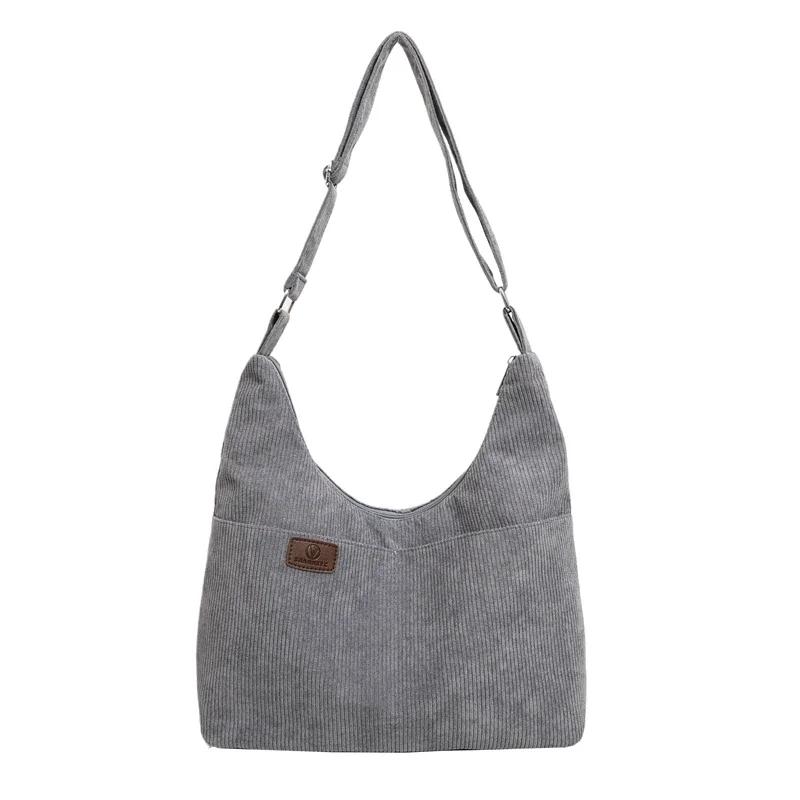 Women's Velvet Crossbody Bags Monochromatic Large Capacity Casual Shoulder Bags High Quality