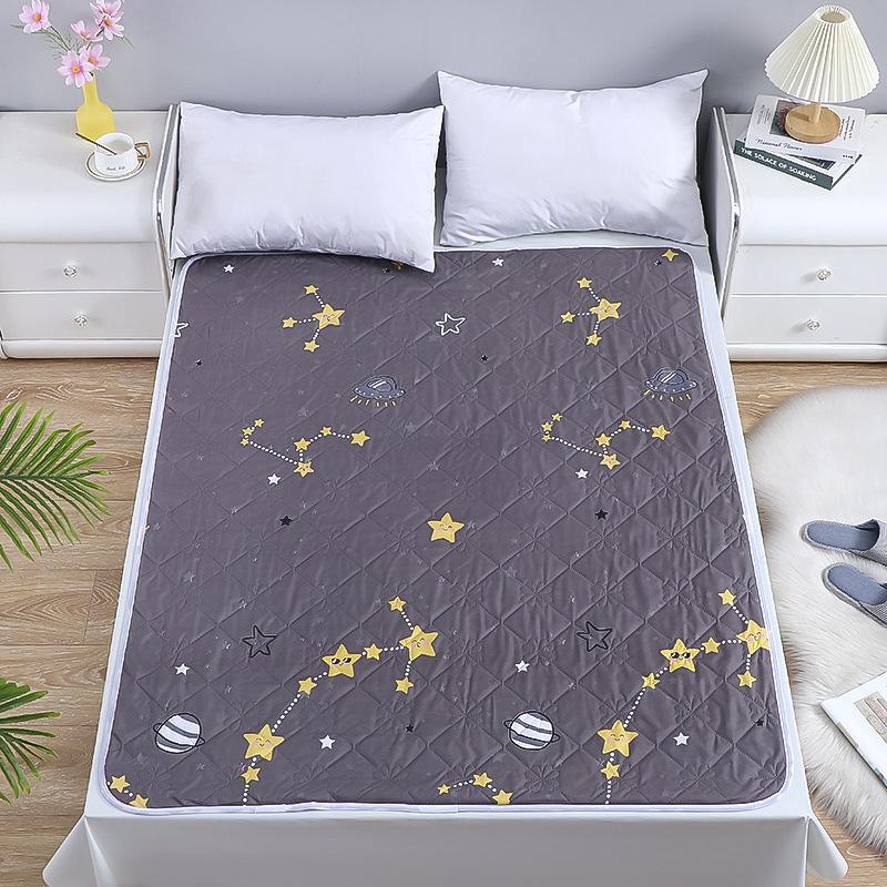 Waterproof Washable Mattress Urine Mat Cartoon Bed Protector Diaper Bedding Urine Pads Cloth Breathable Washable Incontinence Pads