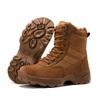 2025 Brown Combat Boots, New Desert Training Shoes, Outdoor Hiking Boots, High-top First-layer Cowhide Defense