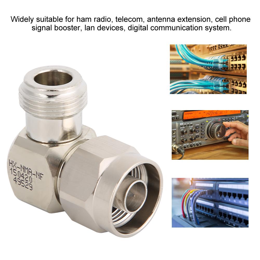 2pcs 50ohm N Male to N Female Right Angle Adapter Convertor N Connector