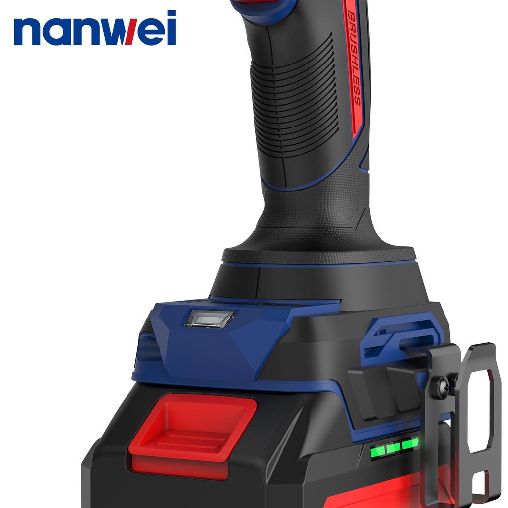 NANWEI 800N Electric Impact Wrench, Size 1/2, Adjustable Torque 500N/600N/800N