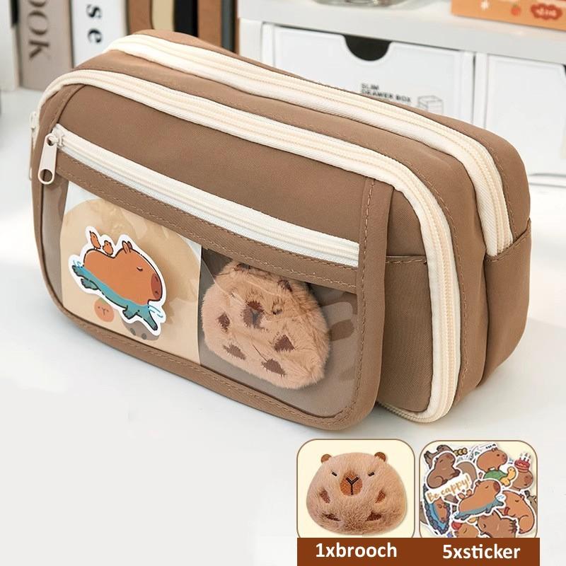 

Набор канцелярских принадлежностей Капибара для детей, Набор школьных принадлежностей Капибара, Пенал Капибара, Пенал с широким отверстием