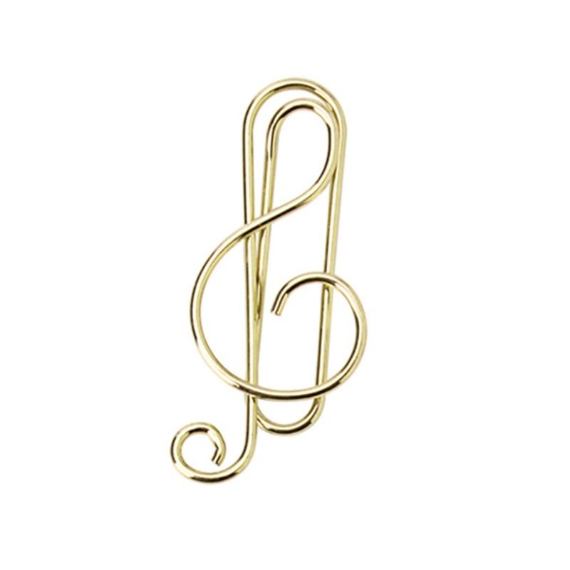 50Pcs Note Paper Clips Stationary Clips File Folders Clamp Mini Paper Clips Music Note Shaped Paper Clip for Home Office