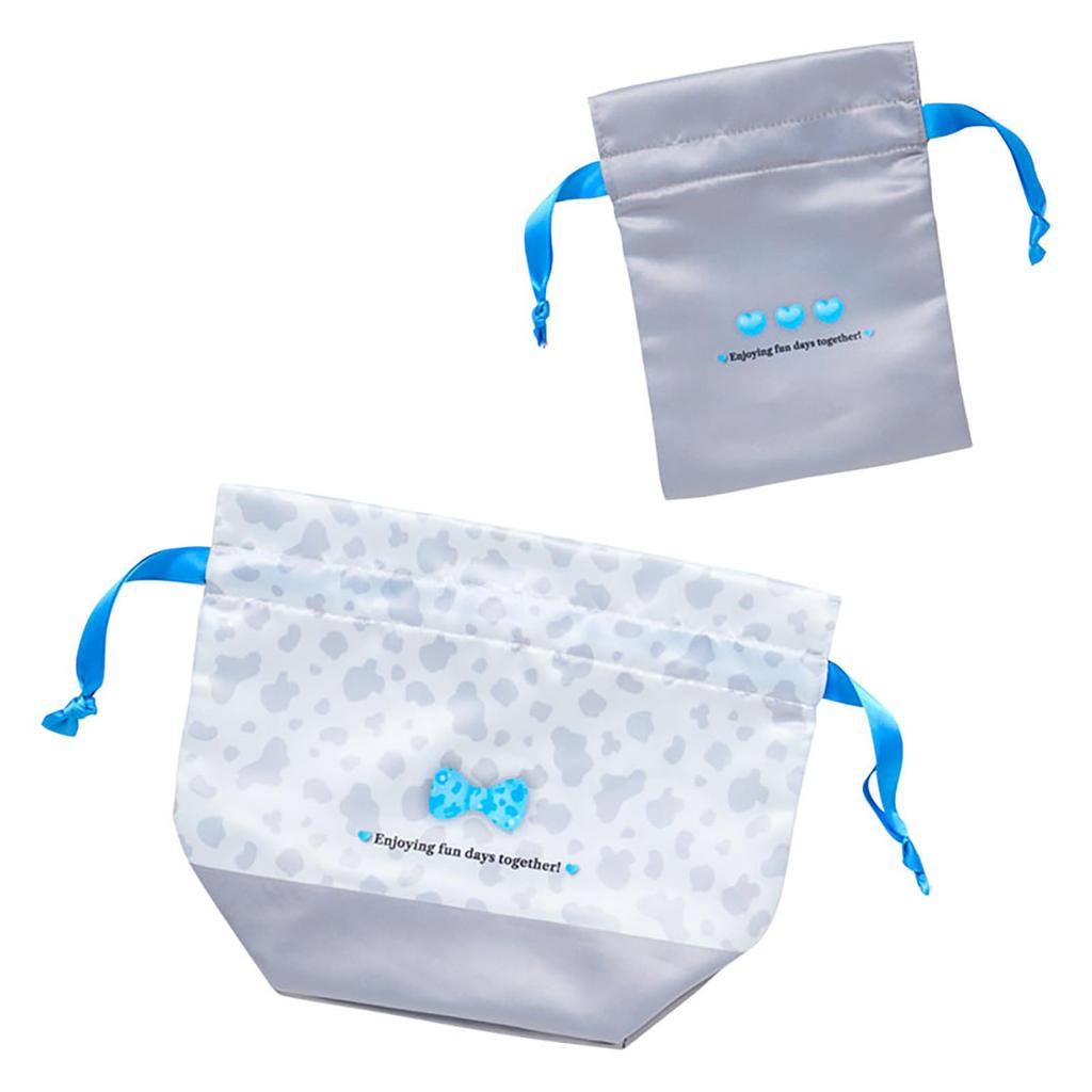 Sanrio Set of 2 Drawstring Bags Animal Cinnamoroll Polyester 071731 (SANRIO) (Monotone Design)