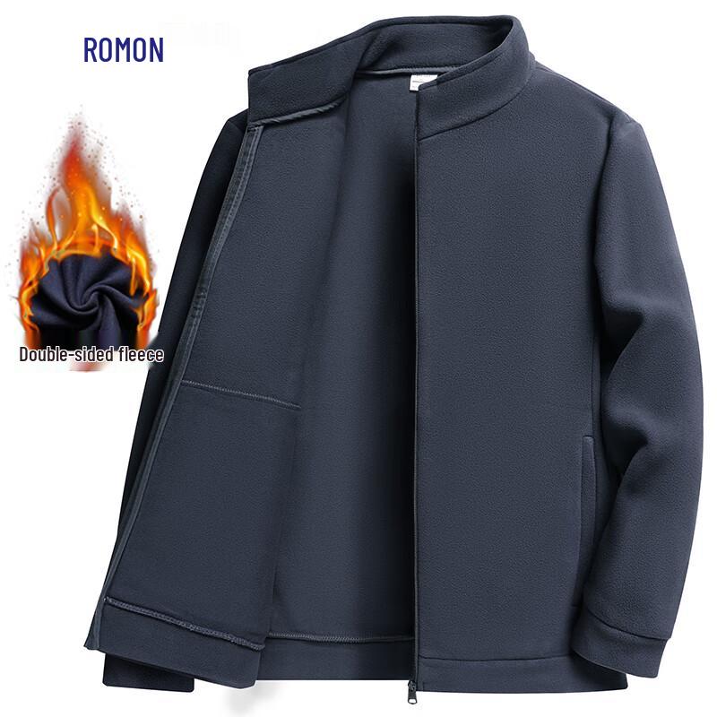 ROMON Men's Autumn/Winter Thickened Fleece Jacket