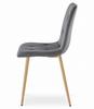 LIBRA Chair - Dark Gray Velvet / Wood Color Legs X 1