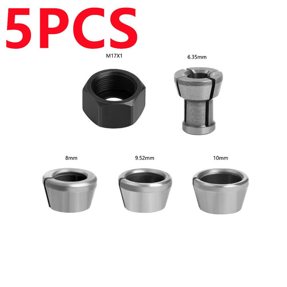 M17 Collet Chuck Adapter 6/6.35/8mm Engraving Trimming Machine Electric Router Wood Router Milling Cutter Accessories