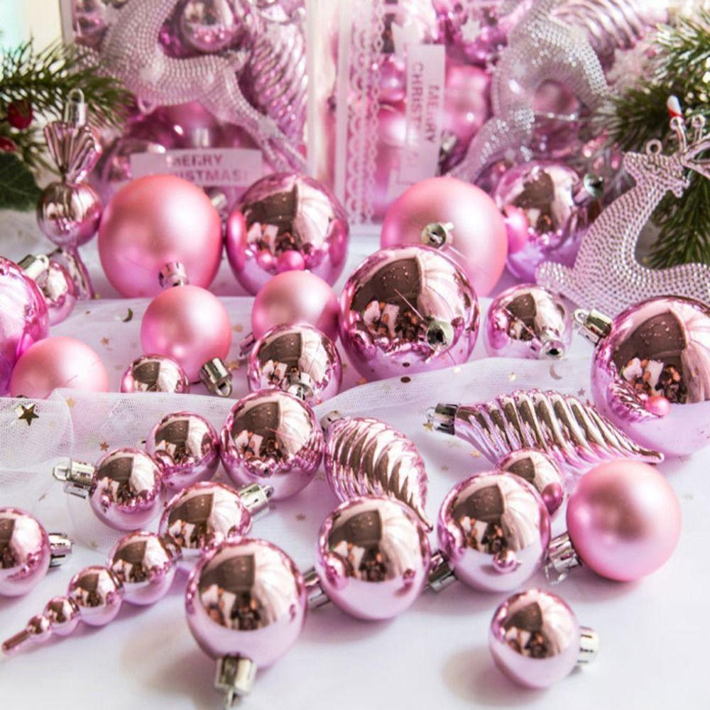 30pcs/set Decorative Christmas Glow Ball Decoration Hanging Christmas Tree Ball Pendant  Holiday