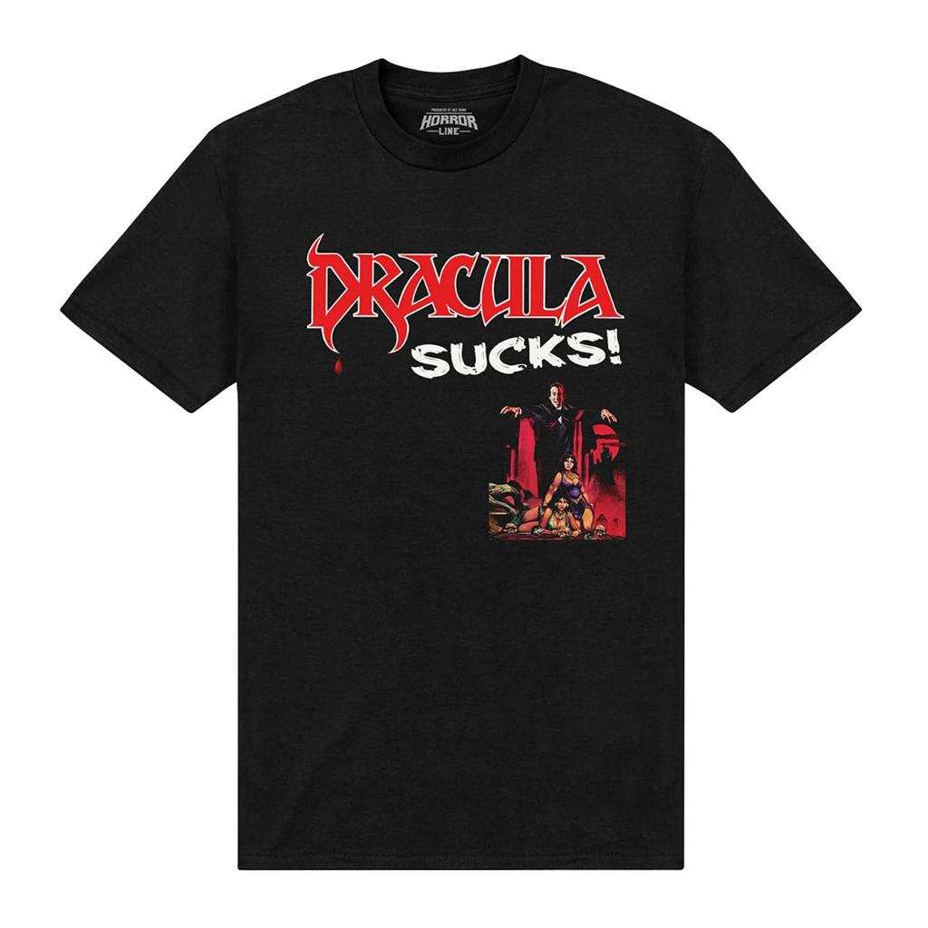 Horror Line Unisex Adult Dracula Sucks T-Shirt