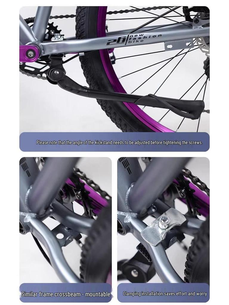 Mountain & Road Bike Kickstand: Complete Vertical Parking Stand with Leg Accessories