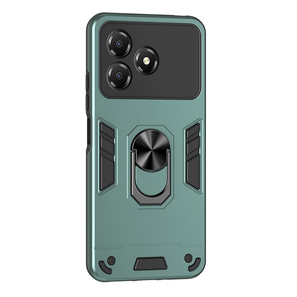 For ZTE Blade A36 Case PC+TPU Drop Defend Phone Cover with Ring Kickstand