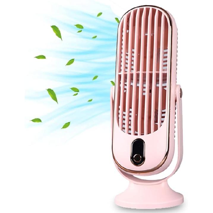 Heayzoki Tower Fan, Table Fan with 5 Speeds, Ultra Quiet Operation, Brushless Motor Tower Fan for Home Office Car (Blue)