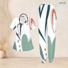 Women Plus Size V Neck Short Sleeve Scrub Set Wine Glass Leaf Abstract Art Print Nurse Uniform Set