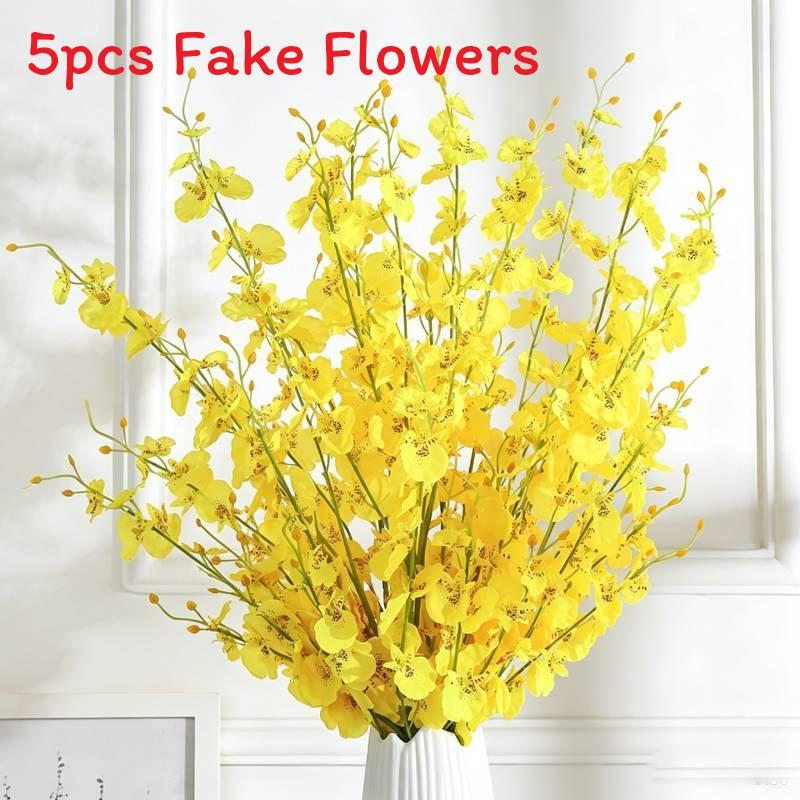 Phalaenopsis Orchid Artificial Flower Bouquet For Wedding Decor And Home Office Display