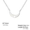  Moon Phase Pendant Necklace for Women Stainless Steel Gold Silver Color Charm Witch Crescent Moon Amulet Jewelry Gift