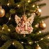 Weihnachtsbaum Hängender Geldhalter Engel Ornament, Acryl Geld Anhänger für Andenkenbehälter Feiertagsdekoration, Festliche Saisonale Geschenke Holografisch