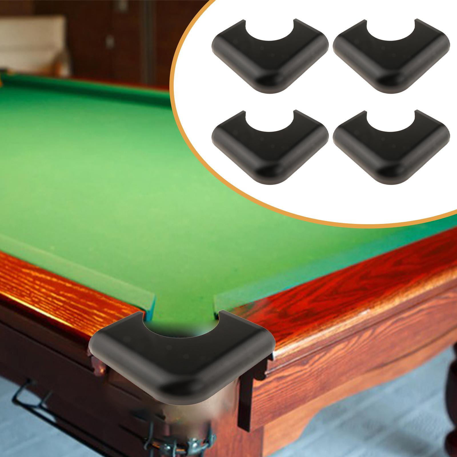

4 Pieces Pool Table Corners Billiard Corner Easy Installation Protector Sturdy Metal Bumpers чёрный