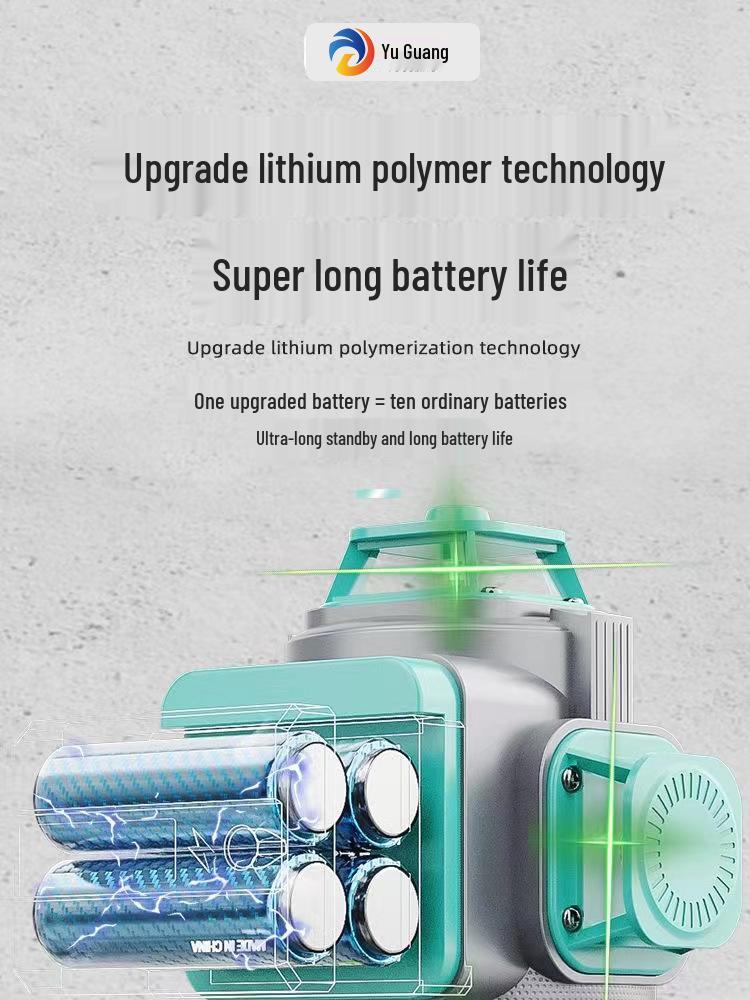 Premium Outdoor Super Bright Waterproof Laser Level - 12/16-Line, Shockproof, High Precision, Automatic Self-Leveling Instrument