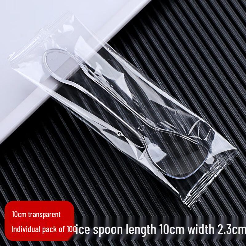 ZISIZ Disposable Plastic Dessert Spoons